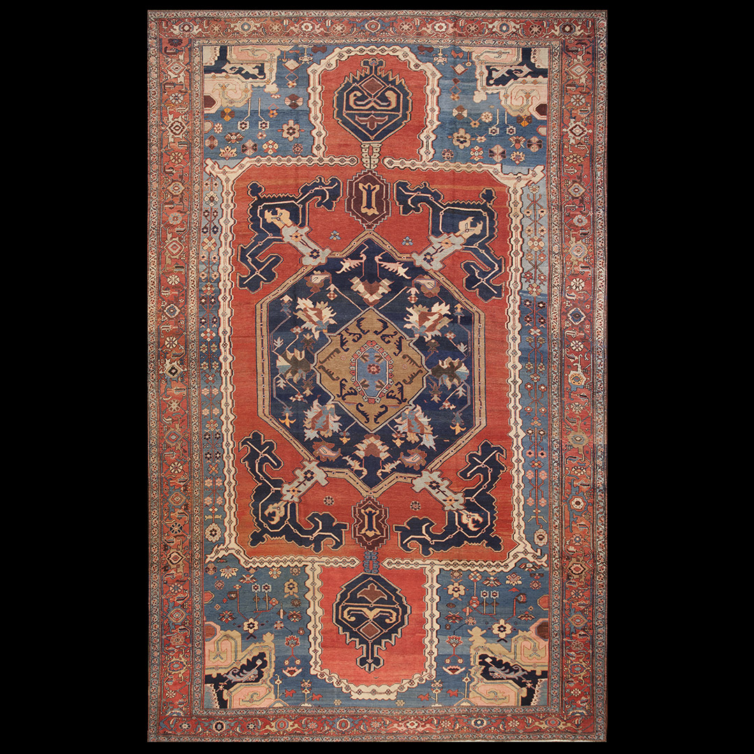 Antique Bakshaiesh Rug - 21739 | Persian Informal 10' 8'' x 16' 10'' | Red, Origin Persia, Circa: 1880